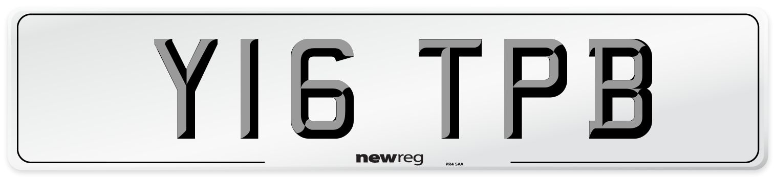 Y16 TPB Number Plate from New Reg
